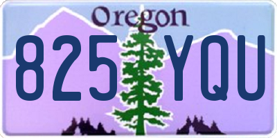OR license plate 825YQU