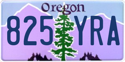 OR license plate 825YRA