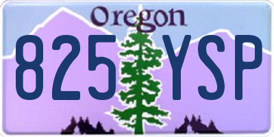 OR license plate 825YSP