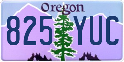 OR license plate 825YUC