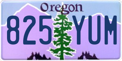 OR license plate 825YUM