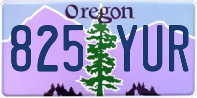 OR license plate 825YUR