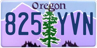 OR license plate 825YVN
