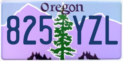 OR license plate 825YZL
