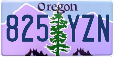 OR license plate 825YZN