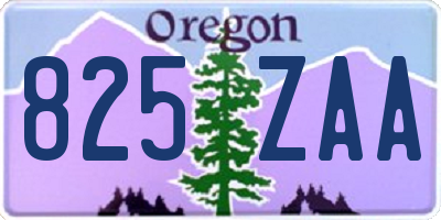 OR license plate 825ZAA