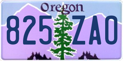 OR license plate 825ZAO