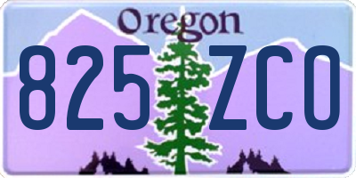 OR license plate 825ZCO