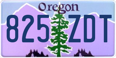 OR license plate 825ZDT
