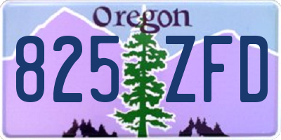 OR license plate 825ZFD