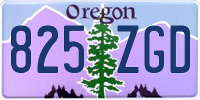 OR license plate 825ZGD