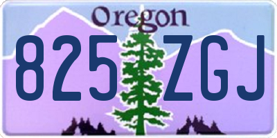 OR license plate 825ZGJ