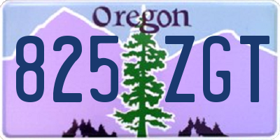 OR license plate 825ZGT