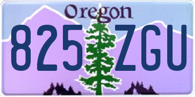 OR license plate 825ZGU