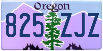 OR license plate 825ZJZ