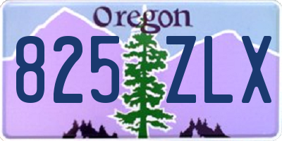 OR license plate 825ZLX