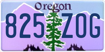 OR license plate 825ZOG