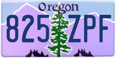 OR license plate 825ZPF