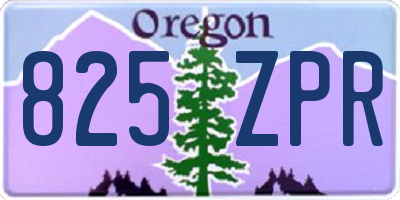 OR license plate 825ZPR