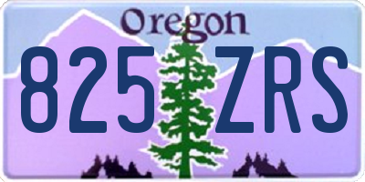 OR license plate 825ZRS