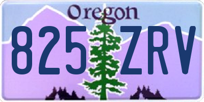 OR license plate 825ZRV