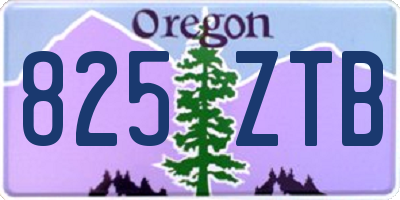 OR license plate 825ZTB