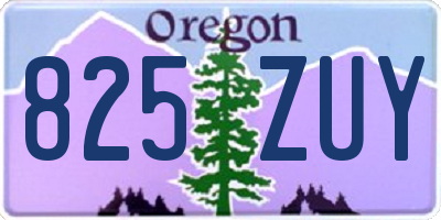 OR license plate 825ZUY