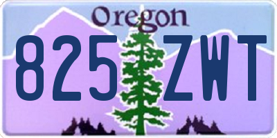OR license plate 825ZWT