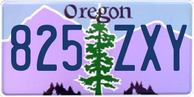 OR license plate 825ZXY