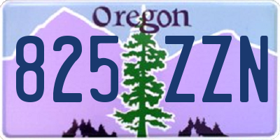 OR license plate 825ZZN