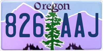 OR license plate 826AAJ