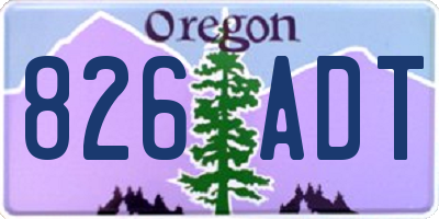 OR license plate 826ADT