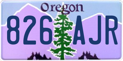 OR license plate 826AJR