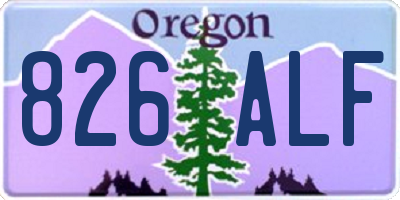 OR license plate 826ALF