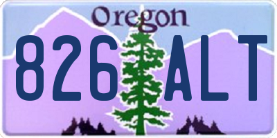 OR license plate 826ALT