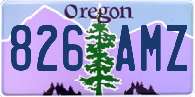 OR license plate 826AMZ