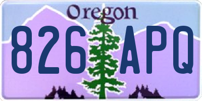 OR license plate 826APQ