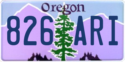 OR license plate 826ARI