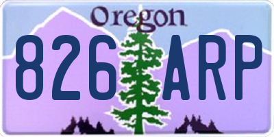 OR license plate 826ARP