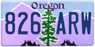OR license plate 826ARW