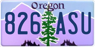 OR license plate 826ASU