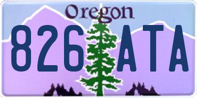 OR license plate 826ATA