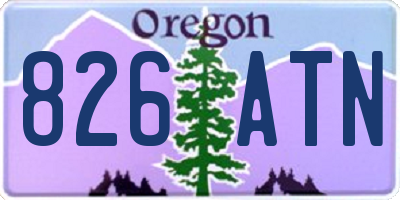 OR license plate 826ATN