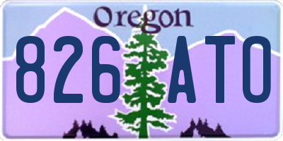 OR license plate 826ATO