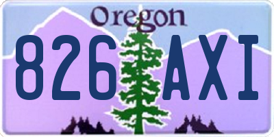 OR license plate 826AXI