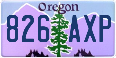 OR license plate 826AXP