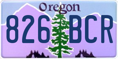 OR license plate 826BCR