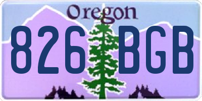 OR license plate 826BGB