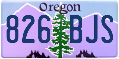 OR license plate 826BJS