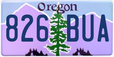 OR license plate 826BUA